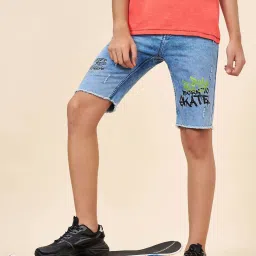 Coolsters by Pantaloons Kids Medium Blue Printed Full Sleeves Shorts image 4