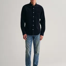 Gant Men Blue Button-Down Collar Full Sleeves Corduroy Shirt image 4