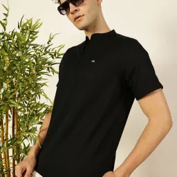 Thomas Scott Black Cotton Regular Fit T-Shirt image 4