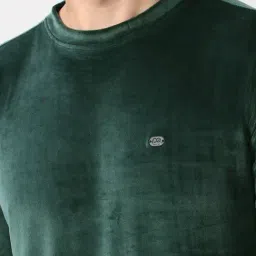 Peter England Green Cotton Slim Fit Sweatshirt image 4