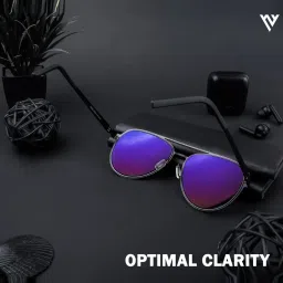 Voyage Green Aviator Polarised and UV Protected Lens Unisex Sunglasses image 4