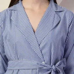 Style Quotient Blue Striped Formal Dress image 5