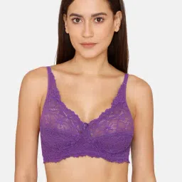Rosaline by Zivame Purple Non Wired Non Padded Full Coverage Bra-image-64