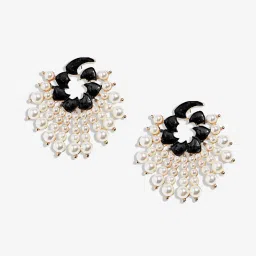 SOHI Circular Pearl Drop Earrings For Women image 4