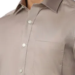 Louis Philippe Beige Regular Fit Shirt image 4