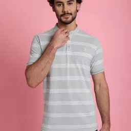Venitian- Forbidden Clothing Light Pista Slim Fit Striped Crew T-Shirt-image-0