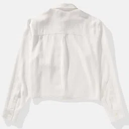 American Eagle Outfitters White Plain Shirt image 4