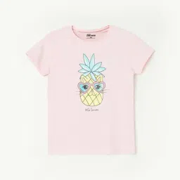 Fame Forever by Lifestyle Kids Pink Cotton Printed T-Shirt-picture-18