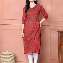 KALINI Printed Pure Cotton Straight Kurta-picture-14