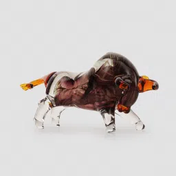 Pure Home and Living Multicolor Glass Handblown Bull image 4