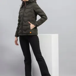 Rock.it Olive Regular Fit Puffer Jacket image 4