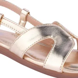 Shoetopia Kids Gold Back Strap Sandals image 4