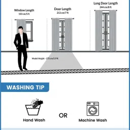 Urban Space White & Green Polyester Floral Printed Sheer Door Curtain - Set of 2 image 4
