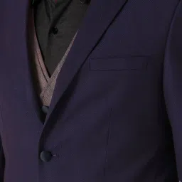 Peter England Navy Slim Fit Three Piece Suit image 4