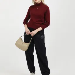 TOMMY HILFIGER Maroon Slim Fit Pullover image 4