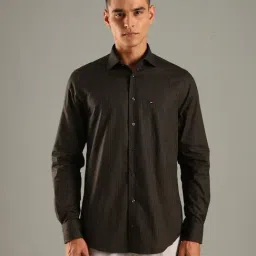 TOMMY HILFIGER Brown Striped Regular Fit Shirt-picture-35