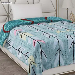 Monte Carlo Teal Polyester 500 GSM Winter Blanket image 4