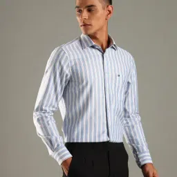 TOMMY HILFIGER Blue Striped Regular Fit Shirt image 3
