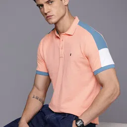 Louis Philippe Jeans Polo Collar Pure Cotton Slim Fit T-shirt-picture-19