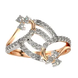 VALANOVA Sterling Silver Rose Gold Plated 0.13Ct Lab Grown Diamond Ring-picture-20