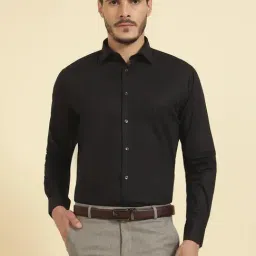 Cantabil Black Regular Fit Solid Formal Shirt-image-99