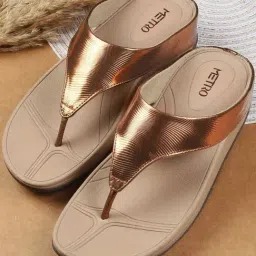 Metro Women's Antique Gold Casual Sandals-picture-14
