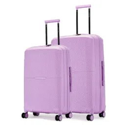 Nasher Miles Hawaii Purple 8 Wheels Large Hard Cabin Trolley Bag-image-16