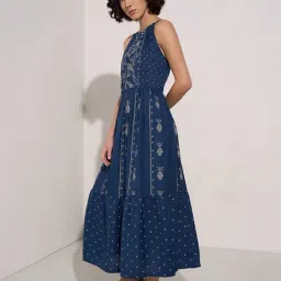 Akkriti By Pantaloons Blue Regular Fit Printed Dress image 3