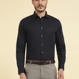 Cantabil Blue Regular Fit Solid Formal Shirt-image-35