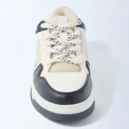 LUNA BLU by Westside Black Mesh Detailed Lace-Up Sneakers image 3