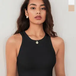 BAESD Women Pack Of 3 Ribbed Tank Crop Top-image-89