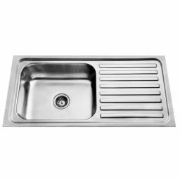 Jayna Signature Collection Jupiter 41x20 inch Anti-Scratch Finish Stainless Steel Single Bowl Kitchen Sink with Drain Board, SBSD 09 (Premium)-picture-42