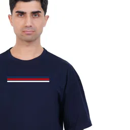 Moda Rapido Men Solid Round Neck Relaxed Fit T-shirt image 2