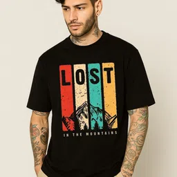 Be Crazy Men Graphic Printed Round Neck Cotton Oversized T-shirt-picture-20