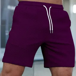 RAJOVATI Men Slim Fit Textured Running Sports Shorts image 5
