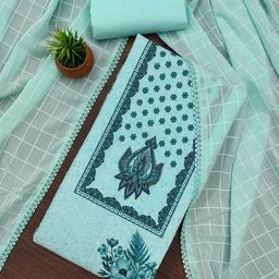 Panzora Embroidered Unstitched Dress Material-picture-4