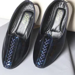 Tiny Bugs Shimmered Ethnic Mojaris - Blue-picture-20