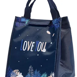 Bunie Cartoon Theme Insulated Lunch Bag with Handle Design  Navy Blue-picture-15