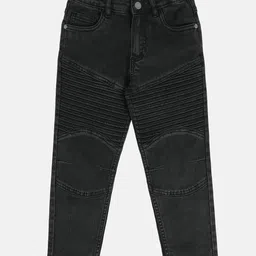 MINI KLUB Cotton Solid Denim Pant - Black-image-94