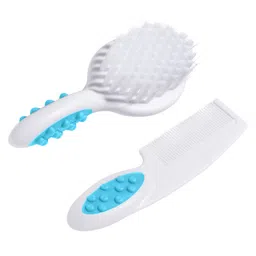The Cheeky Kidzz Baby Comb Brush With Soft Bristles And Rounded Tips Hair Brush For Baby Grooming BPA Free (BLUE)-image-62