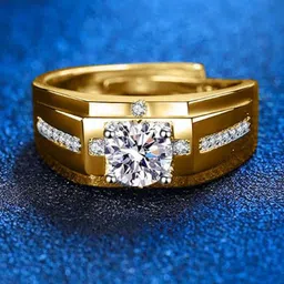 The Roadster Lifestyle Co Men American Diamond-Studded Adjustable Finger Ring-image-16