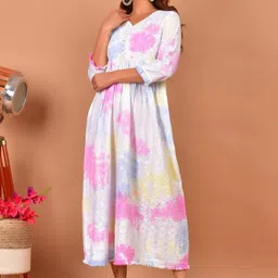 KALPARUN Tie and Dye Dyed A-Line Midi Dress image 3