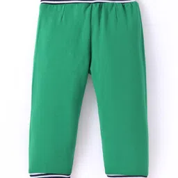 Mini Taurus Cotton Knit Full Length Solid Color Lounge Pant - Green image 2