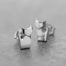 AMONROO 925 Silver Rhodium-Plated Mini Kitten Studs-image-89