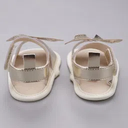 Babyoye Party Wear Booties - Golden image 4