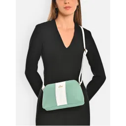 Lavie Womens Green Colorblock Dm Sling Bag (S)-image-35