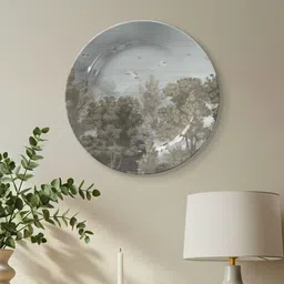 DESSINE ART Green & Grey Vintage Jungle Printed Decorative Wall Plate image 5