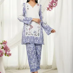 KINDHA Printed V Neck Tuic & Trousers Co-ords-picture-24