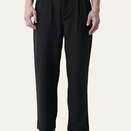 PERCH Men Relaxed Loose Fit Mid-Rise Pleated Korean Pants-picture-17