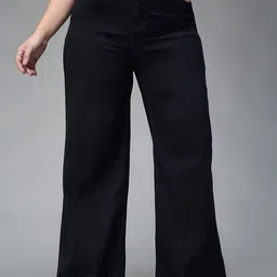 Miss Chase A+ Women Wide Leg High-Rise Heavy Fade Stretchable Jeans-image-87
